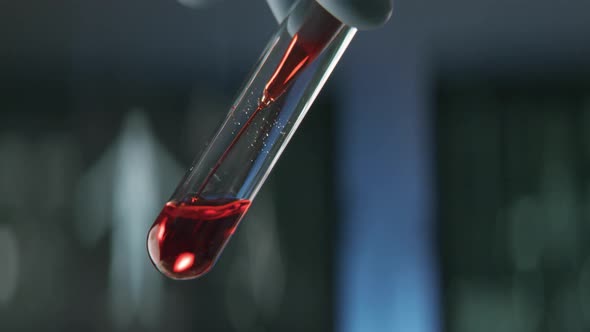Exporting sample blood into a test tube