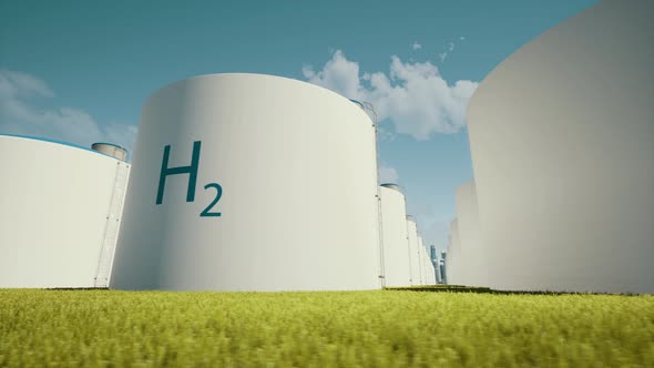 H2 Hydrogen Energy Business Technology Industry Concept Energy Storage System Sustainable Ecological alt