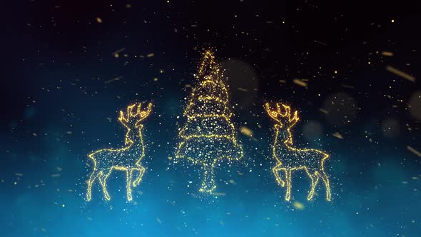 Christmas Tree With Reindeer