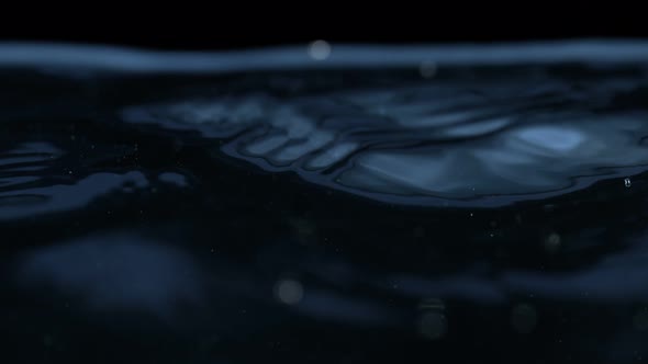 Super Slow Motion Shot of Blue Clear Water Waves Background at 1000 Fps alt