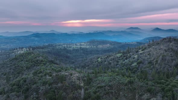 Peaceful and Calm Wilderness of the Sequoia National Forest As Seen From Above alt