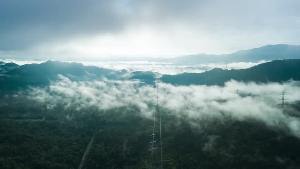 Mountain peak Beautiful morning natural scenery. alt