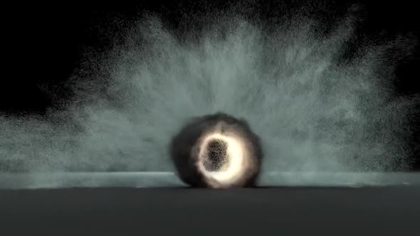 Animation. Opening And Closing A Portal With Charged Particles