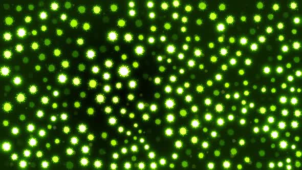 dynamic background with moving viruses in green color alt