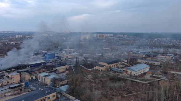 Ukrainian City After Bombing. Bombed City. War In Kyiv. Ukraine War