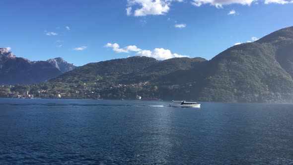 Lake Como. Italy. Boat on the lake