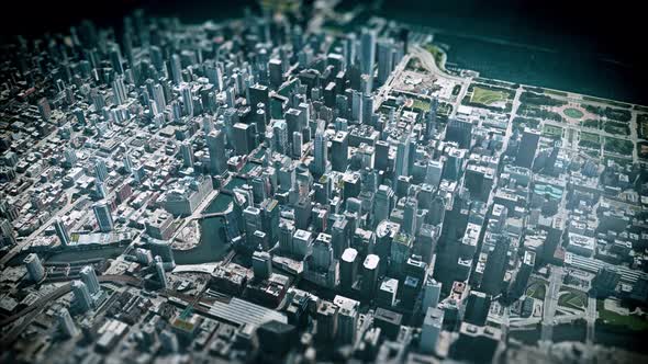 Camera Flies Around the Chicago Downtown alt