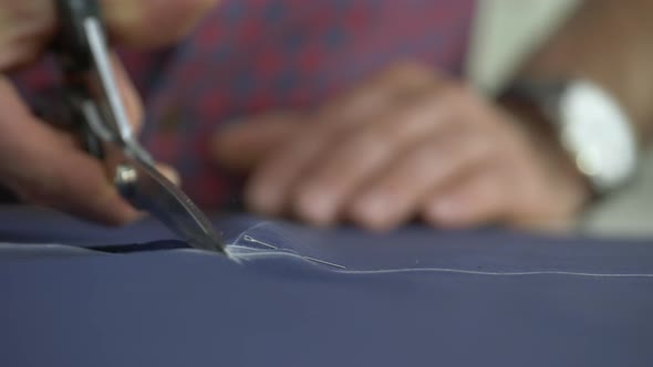 Tailor cutting fabric alt