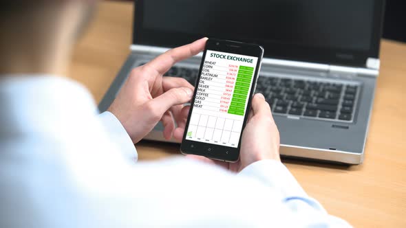 Trader Businessman on Stock Market, Buying Selling Options, Exchange Trader alt