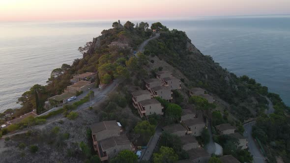 Gorgeous Aerial View of the Sea and the Cliff on the Shore of Tossa De Mar alt