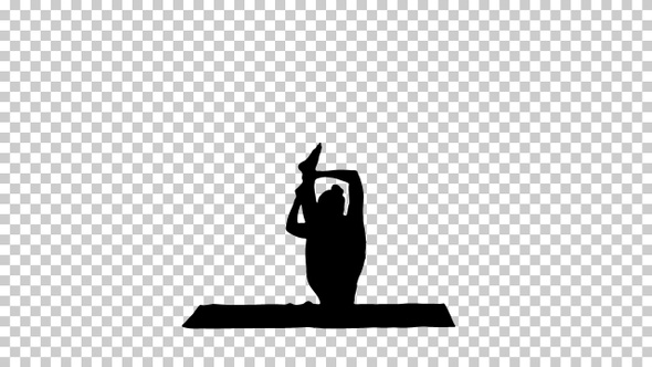 Silhouette  Yogi , Alpha Channel alt