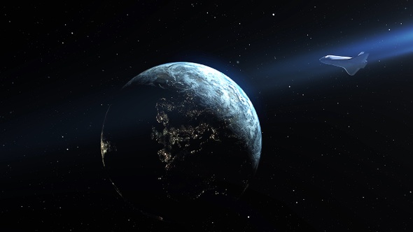 Space Shuttle Flying Close To Planet Earth (3 Pack) alt