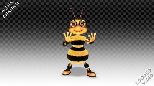 Cartoon Bee - Break Dance alt