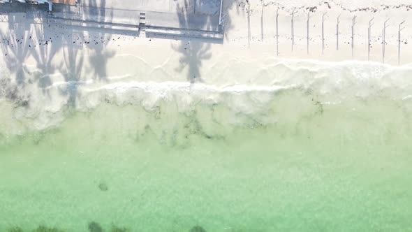 Vertical Video of the Coast of Zanzibar Island Tanzania Slow Motion alt