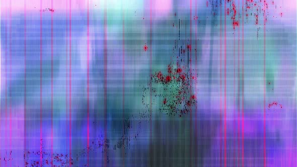 Pixelated Digital Glitch Art Concept Animation With Colorful Noise