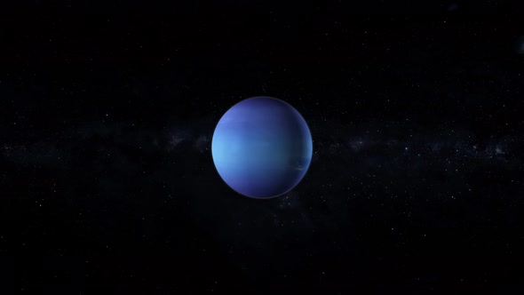 Planet of Neptune rotating background animation. Vd 1187