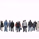 4K alpha channel,back view 3D crowd standing on transparency background - VideoHive Item for Sale