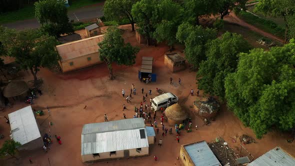 Africa Mali Village And Forest Aerial View 4