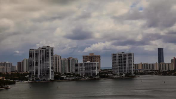 Cloudy Miami Bay Afternoon 05