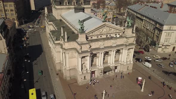 Opera and Ballet Theatre and View of the Historic Center of Lviv, Ukraine alt