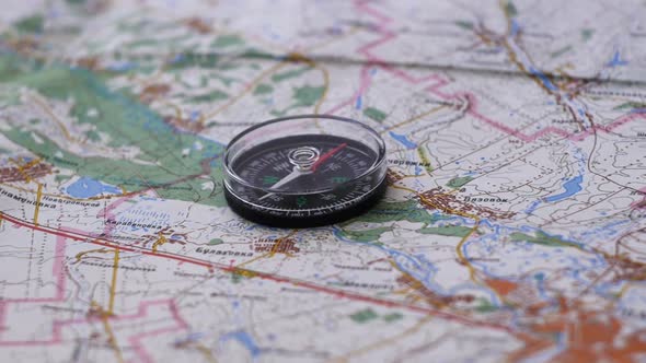 magnetic compass old and simple navigation device