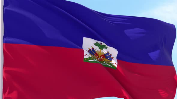 Haiti Flag Looping Background