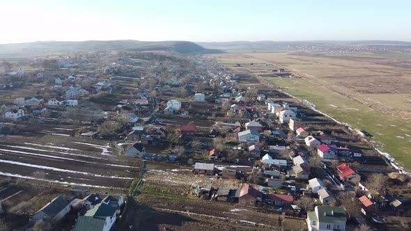 Village Hryada, Ukraine, Aerial View