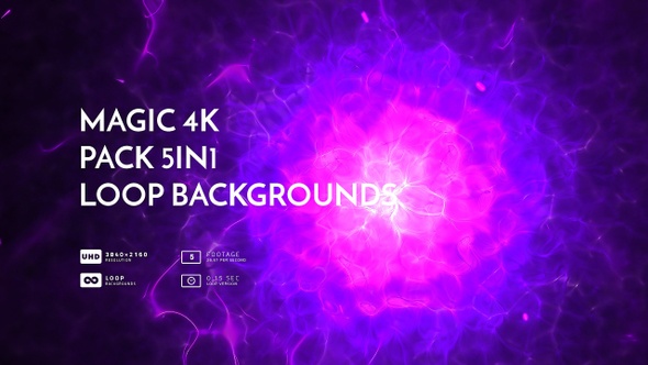 Magic 4K Loop Pack 5in1 Backgrounds