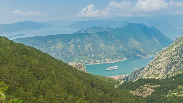 Beautiful Natural Bay, Travel Destination View, Fjord of Kotor, Montenegro