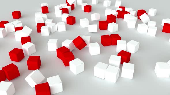 Cubes Red And White alt