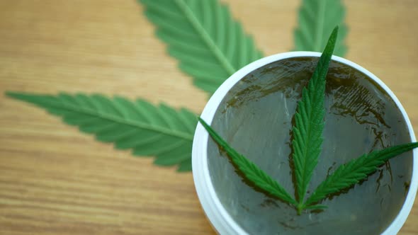 Cream Medicinal Cannabis Hemp and Leaf 