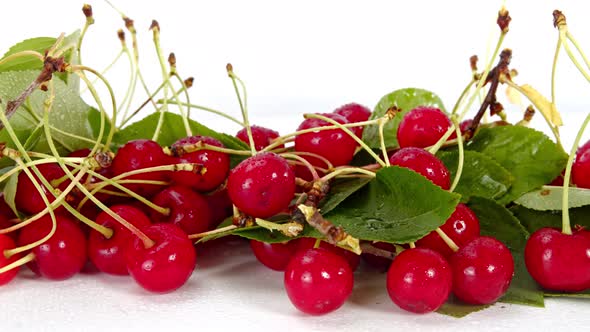 Red Cherry With Water Drops