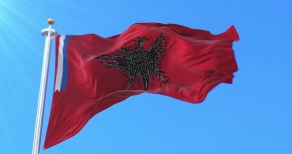 Autonomous Province of Korce Flag, Albania alt