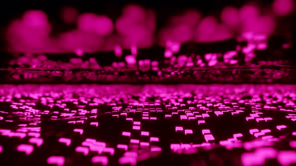 Purple Glowing Cubes Terrain alt