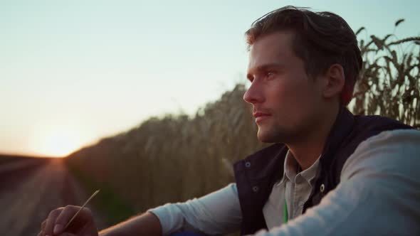 Portrait Farmer Owner Looking in Camera alt