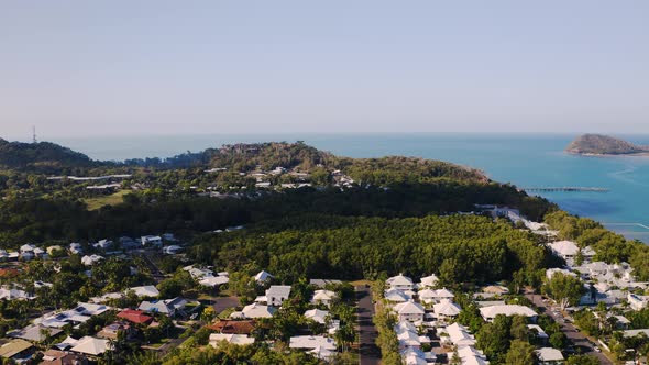 6319 Aerial View On Palm Cove, Suburbean Town Situated On The Ocean Side In Queensland, Australia