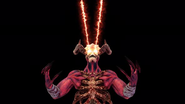 The Hell Creature Firing Lasers From Eyes VJ Loop alt