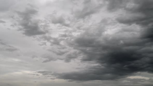 8K Sky Covered With Two Layers Clouds