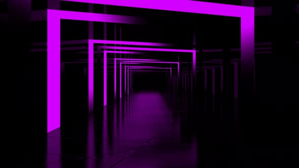 Neon Tunnel Background Loop
