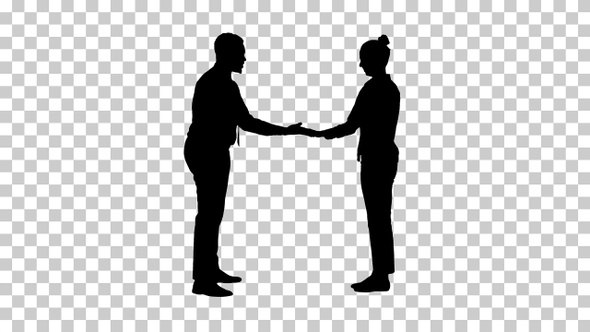 Silhouette  woman giving , Alpha Channel alt