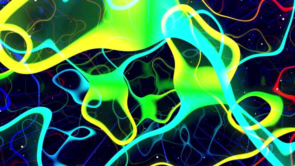 Motion Graphic Abstract Colorful Looped Bg Modern Art Fly in Art Space Multilayer Structure with alt