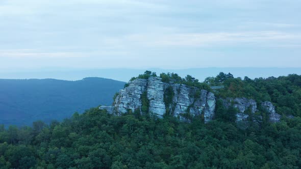 Big Schloss and the Shenandoah Valley at dawn in the summer, located on the Virginia/West Virginia B alt