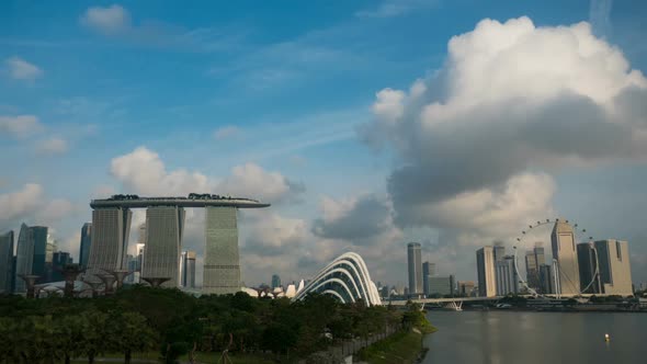 Singapore Landmark and Cloud