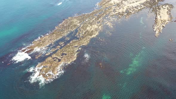 Aerial View of the Reef By Carrickfad at Narin Beach By Portnoo County Donegal, Ireland alt