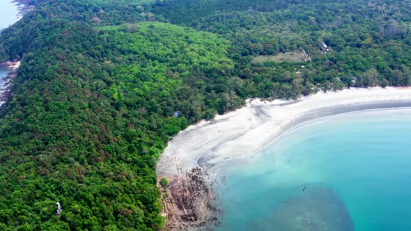 Aerial View of Koh Phayam Beach in Ranong Thailand alt