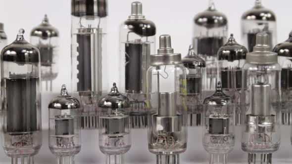 Group Of Different Electronic Vacuum Tubes