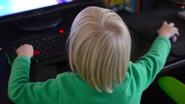 Child Playing on the PC