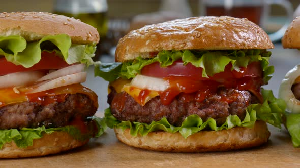 Beef Burgers on the Kitchen Table alt