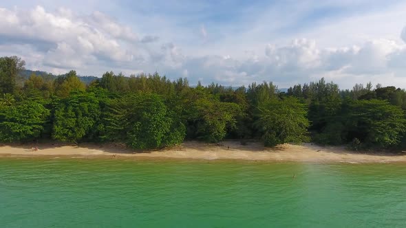 Aerial Video of Beach Corals and Sea on Island