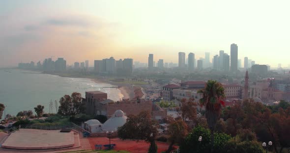 Foggy Morning by the Beach in Tel aviv City